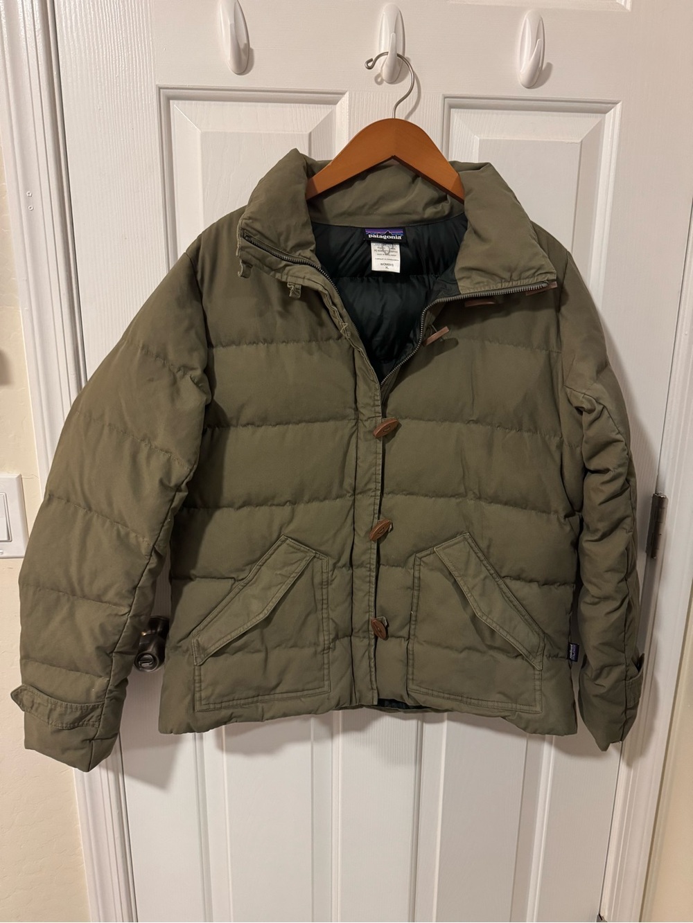 Patagonia Olive Quilted Puffer Coat